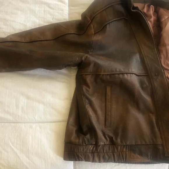 Custom made in Hong Kong Buck Skin XXL leather jacket - dark brown - Picture 4 of 5